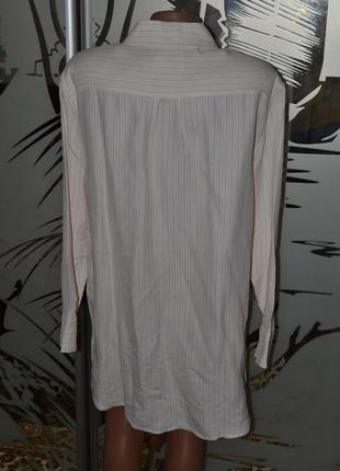 Сорочка довга в смужку з довгим рукавом2 фото