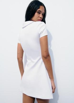 Платье рубашка белое zara new4 фото