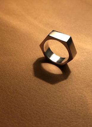 Серебряное кольцо "гайка" gato4 фото