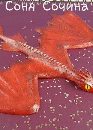 Кастомный блокнот а5 з декором ручної роботи червоний дракон6 фото