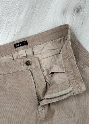 Вельветовые брюки бажные стильные базовые на весну качественные6 фото