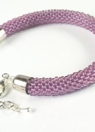Прозрачный светло-фиолетовый браслет1 фото