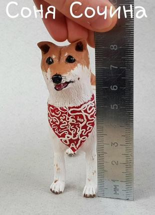 Лайка портретная фигурка статуэтка собака из полимерной глины8 фото