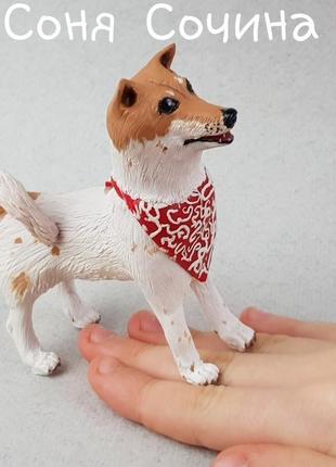 Лайка портретная фигурка статуэтка собака из полимерной глины2 фото