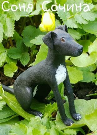 Немецкий дог портретная фигурка на заказ собака полимерная глина7 фото
