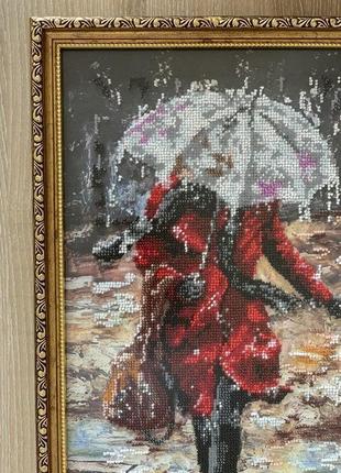 Картина из бисера "lady in red"  48смх29,5 см3 фото