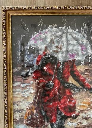 Картина из бисера "lady in red"  48смх29,5 см2 фото