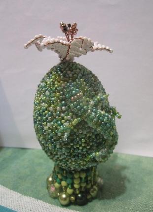 Декоративное пасхальное яйцо "каменный цветок!2 фото