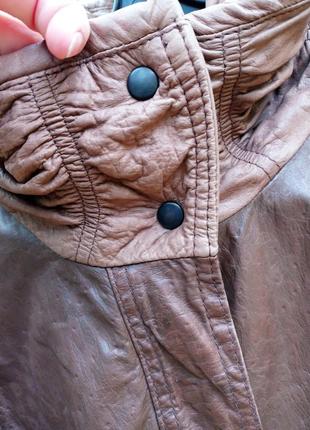 Кожа винтажная кожаная куртка бомбер косуха рукава бафы6 фото