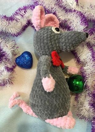 Плюшевая мышка мальчик подарок для ребеннка для игры экоигрушка малышам для сна5 фото