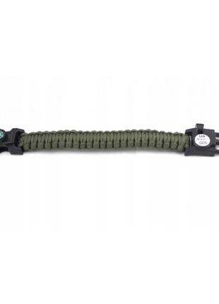 Браслет для виживання jb tacticals 19 в 1 sos paracord олива4 фото