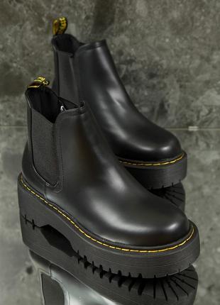 Жіночі черевики 19375 чорні гумка штучна шкіра6 фото