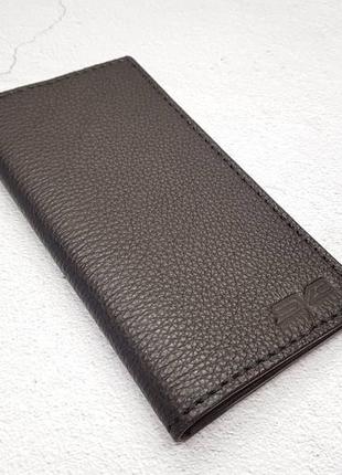 Шкіряний гаманець, лонгер коричневого кольору ручної роботи