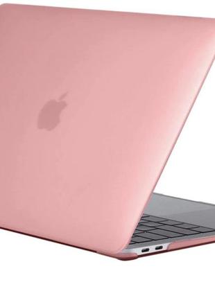 Захисний чохол-накладка macbook  air 13.3" м1 (a1932/a2179/a2337)2019-2020р рожево-прозорий