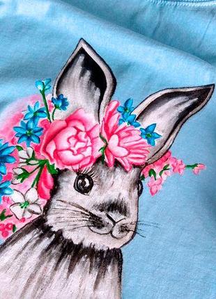 Жіноча футболка "flower bunny"2 фото