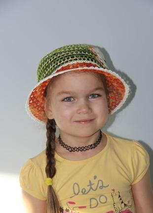 Капелюшок для дівчинки гачком, капелюх, шапочка