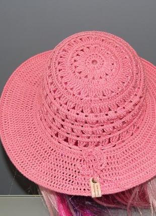 Летняя шляпа из хлопка, пляжная шляпка, женская шляпа1 фото