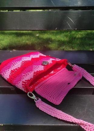 Маленькая розовая сумочка. женская сумка через плечо7 фото