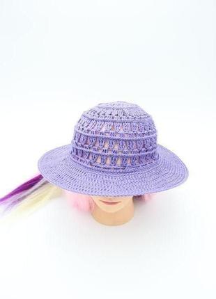 Бузковий жіночий капелю. капелюх для пляжу. літній капелюх для жінки4 фото