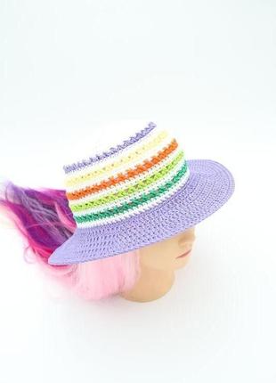 Бузковий літній капелюх. жіночий пляжний капелюх