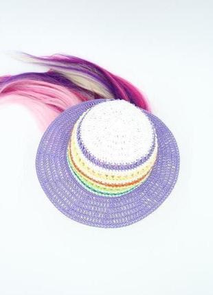 Бузковий літній капелюх. жіночий пляжний капелюх5 фото