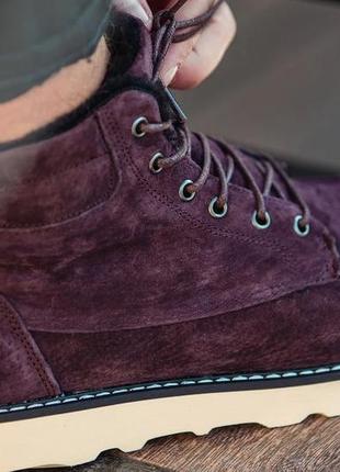 Зимние мужские ботинки на меху south indigo коричневые (черевики)5 фото