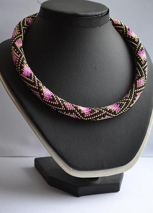 Жгут колье из японского бисера