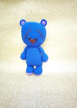 Игрушка медвежонок вязаные мягкие мишки подарок для ребенка 3+5 фото