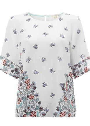 Неймовірно красива стильна якісна нарядна блузка в квітковий принт 100% віскоза4 фото