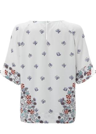Неймовірно красива стильна якісна нарядна блузка в квітковий принт 100% віскоза5 фото