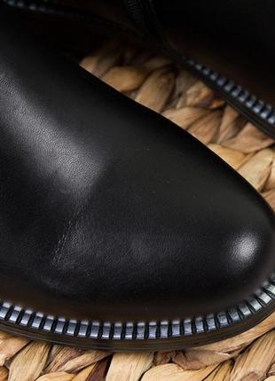 Жіночі черевики 11147 чорні шкіра8 фото