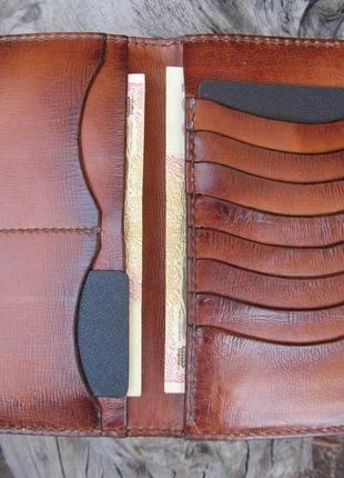 Кожаные портмоне кошельки- портмоне,мужские портмоне кожаные,именные портмоне3 фото