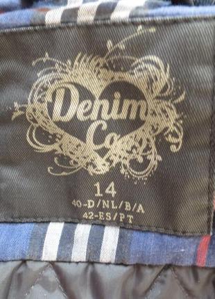 Демисезонная непромокаемая куртка серая синяя denim co8 фото