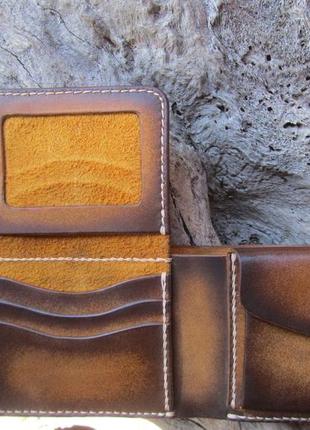 Кожаное портмоне для прав,кожаный кошелек для мужчин,мужское кожаное портмоне,именной бумажник3 фото