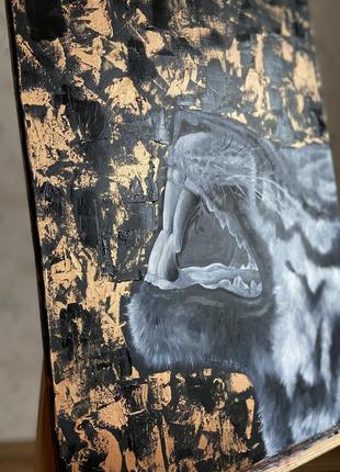 Картина маслом «тигр», картина ручної роботи, картина акрилом2 фото
