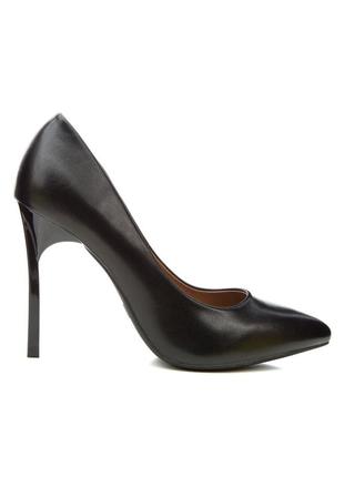 Жіночі туфлі 19265 чорні штучна шкіра