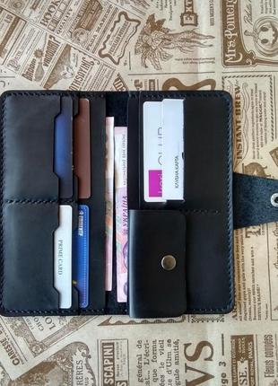 Чоловіче шкіряне портмоне гаманець3 фото