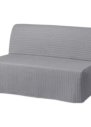 Ikea lycksele lövås  диван-кровать 2-местный, knisa светло-серый (093.870.35)