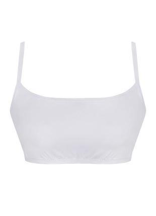 Хлопковый топ без косточек basic white1 фото