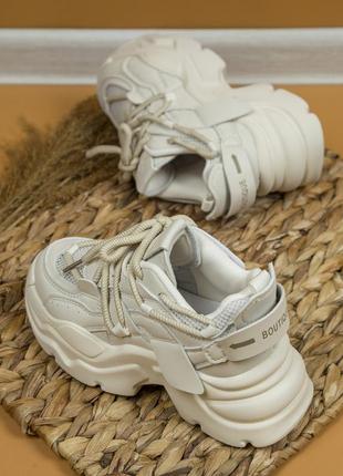 Дитячі кросівки 66002 бежеві текстиль штучна шкіра9 фото