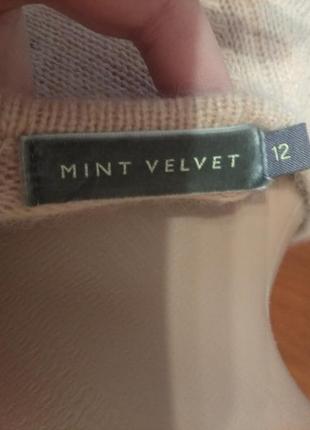 Мягкий, пушистый свитер,кофта,джемпер ангора с шерстю с спинкой на пуговицы mint velvet7 фото