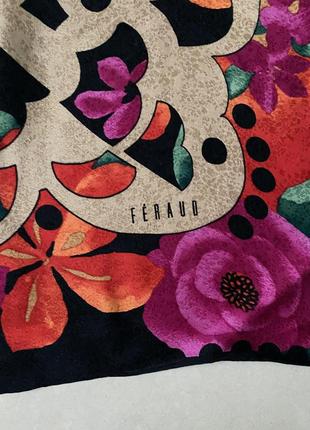 Уникальный экземпляр винтажный шелковый платок feraud9 фото