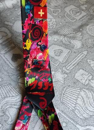 Вінтажна шовкова краватка jean tinguely frontline zurich4 фото
