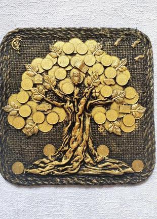 Денежное дерево из монет1 фото