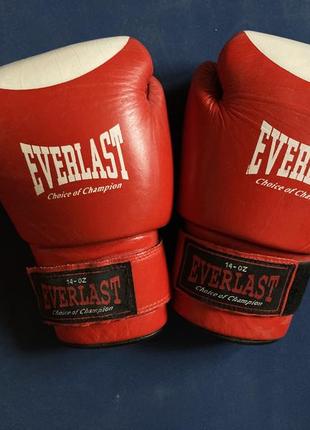 Боксерские рукавички кожаные everlast dx