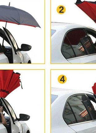Зонт наоборот umblerlla, раскладной. выйди из машины и не промокни.3 фото