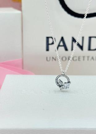 Серебряное ожерелье pandora «блестящий гербарий»