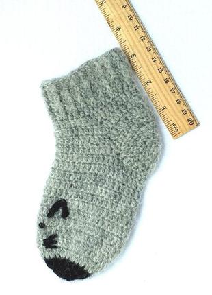 Шерстяные вязаные носки для маленького ребенка5 фото
