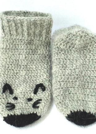 Шерстяные вязаные носки для маленького ребенка3 фото