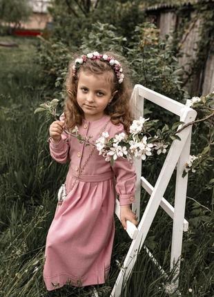 Платье для девочек льняное платье (органическое) девушки льняное платье